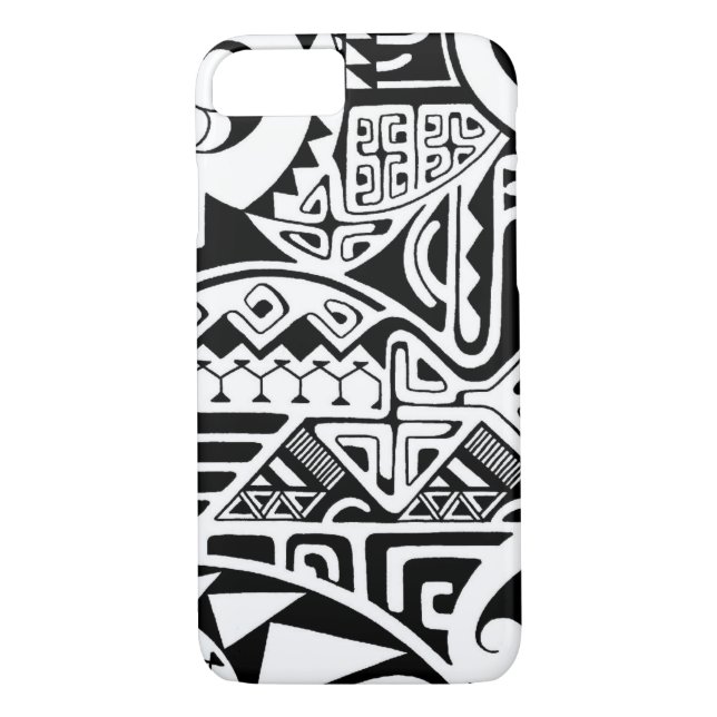 Polynesian tribal "The Rock" tattoo design Case-Mate iPhone Case (Back)