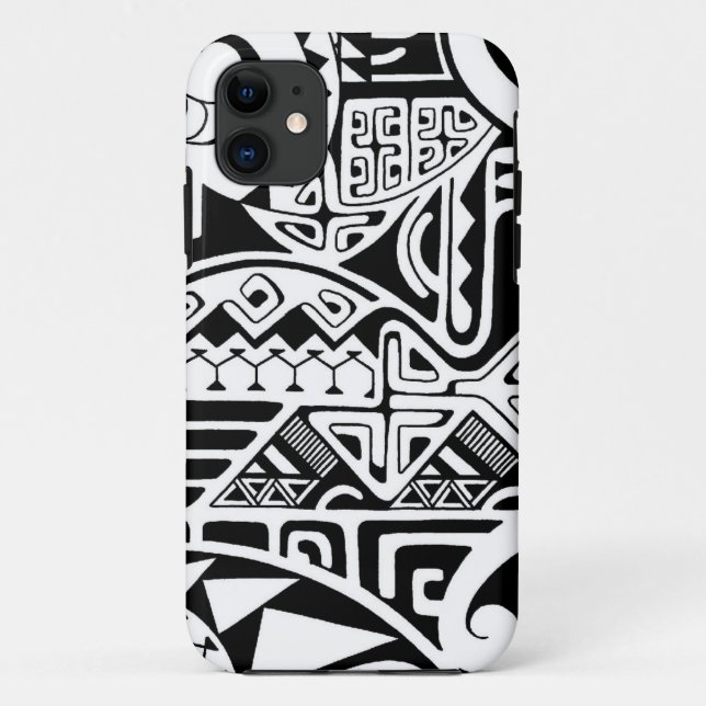 Polynesian tribal "The Rock" tattoo design Case-Mate iPhone Case (Back)