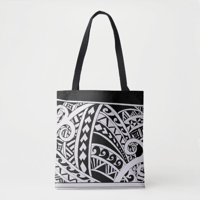 Polynesian Tribal Tote Bag (Front)