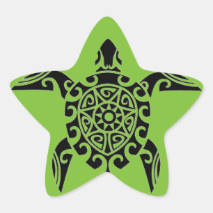 Polynesian Tribal Turtle designed Stickers
