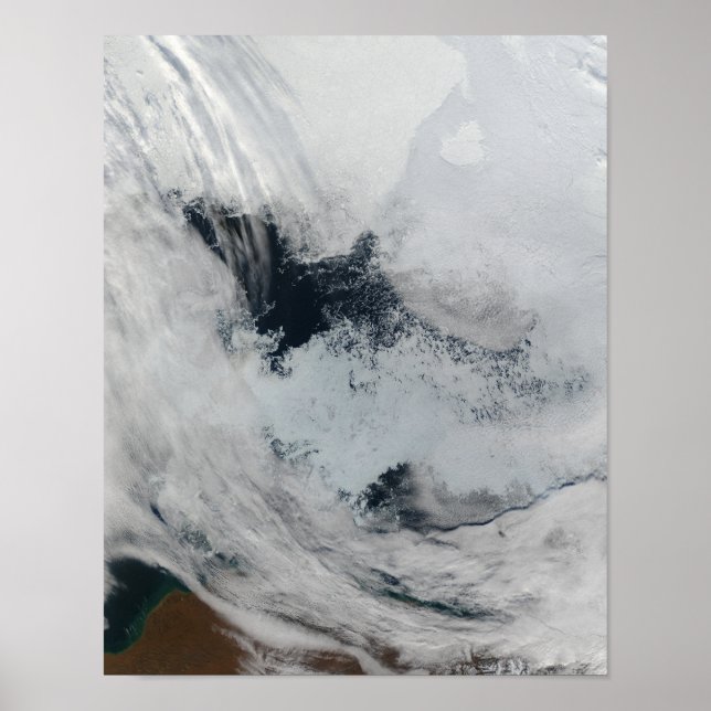 Polynya (open water) in the Beaufort Sea Poster (Front)