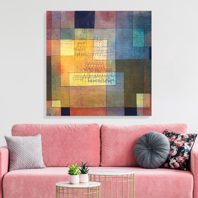 Polyphonic Architecture | Paul Klee | Canvas Print (Insitu(LivingRoom))