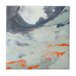 Polyphonic Sea - Beige Tile<br><div class="desc">Polyphonic Sea II by Victoria Borges. Features a multitude of colours applied in swirls,  strokes,  and blots.</div>