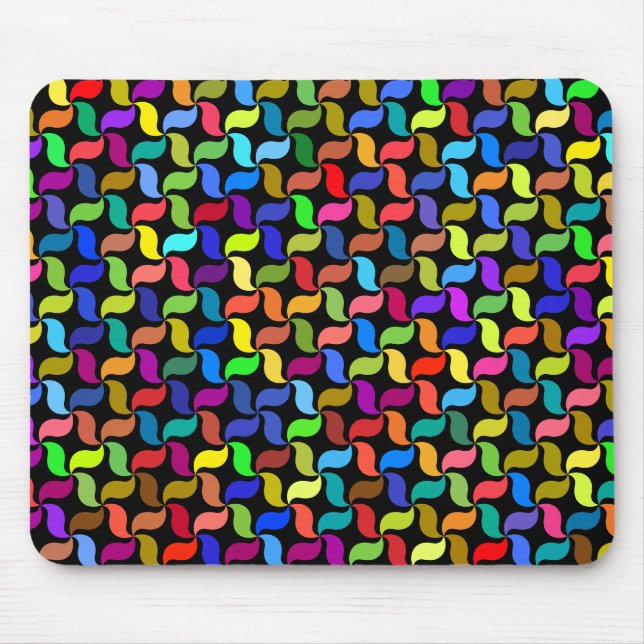 Polyprismatic Geometric Background Pattern Mouse Mat (Front)
