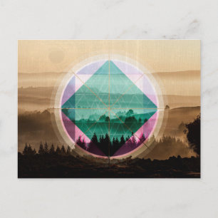 Polyscape landscape postcard