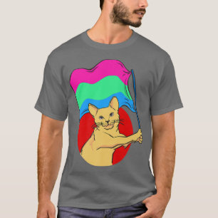 Polyseual Flag Cat seual Identity Nonbinary Love T-Shirt