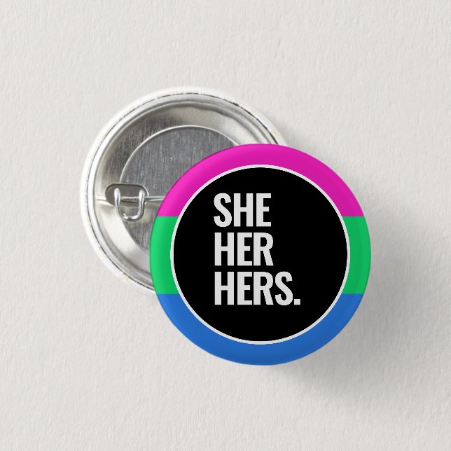 Polysexual Pride 3 Cm Round Badge (Front & Back)