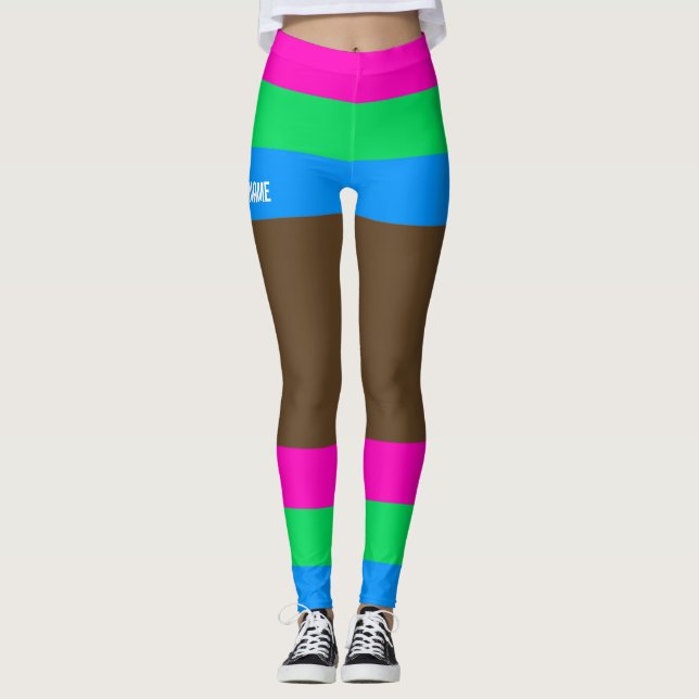 Polysexual Pride Faux Shorts & Legs  Leggings (Front)
