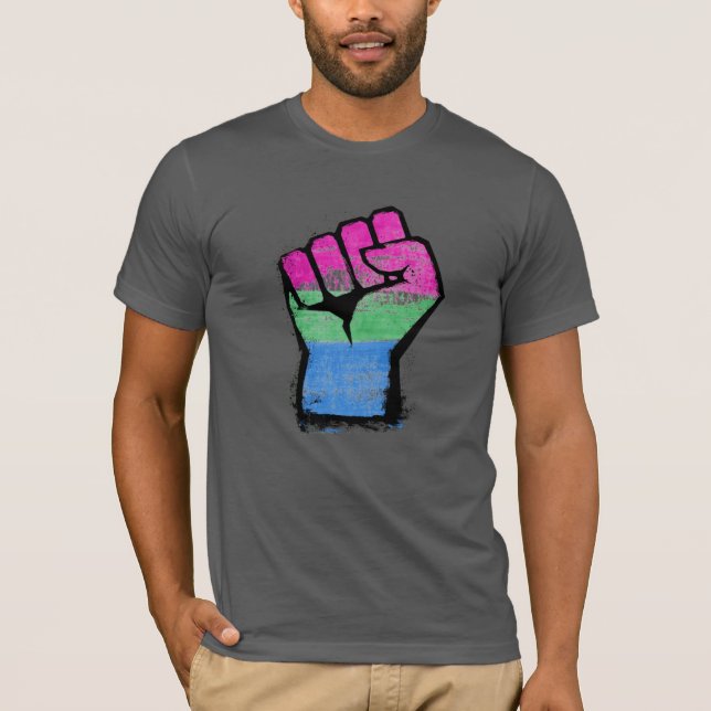 Polysexual Pride Fist T-Shirt (Front)