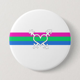 Polysexual Pride Flag 7.5 Cm Round Badge