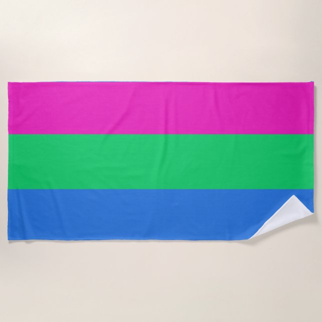 Polysexual Pride Flag Beach Towel (Front)