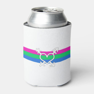 Polysexual Pride Flag Can Cooler