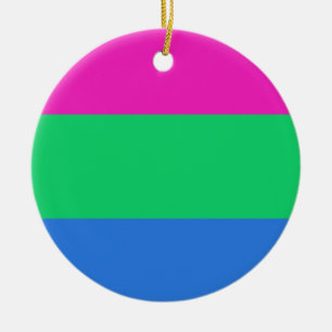Polysexual Pride Flag Ceramic Tree Decoration