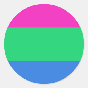 Polysexual Pride Flag Classic Round Sticker