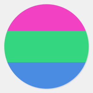 Polysexual Pride Flag Classic Round Sticker