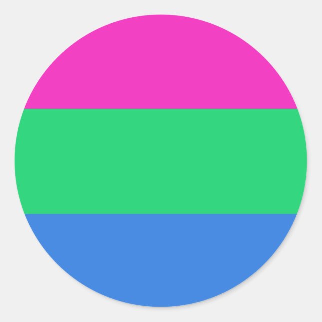 Polysexual Pride Flag Classic Round Sticker (Front)