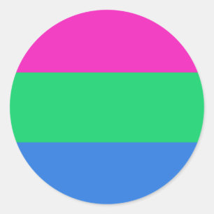 Polysexual Pride Flag Classic Round Sticker