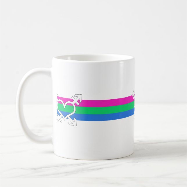 Polysexual Pride Flag Coffee Mug (Left)