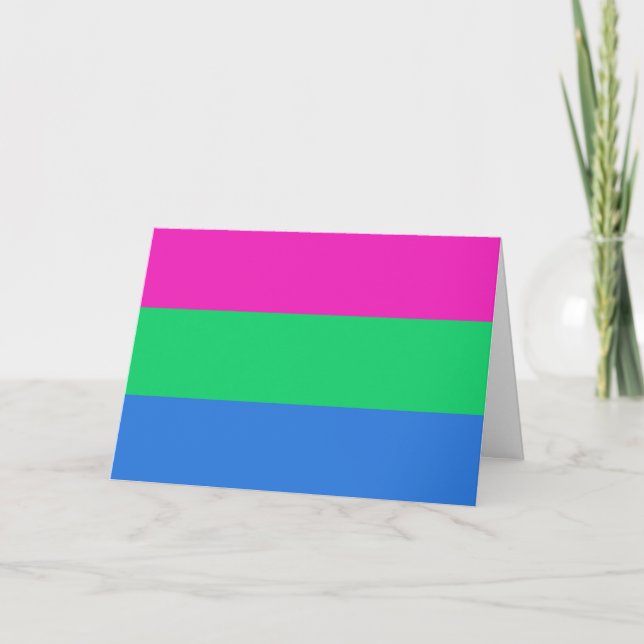 Polysexual Pride Flag Holiday Card (Front)