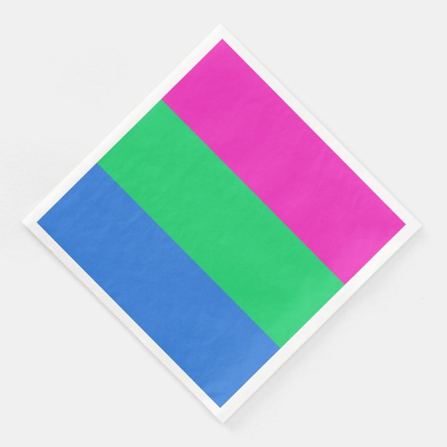 Polysexual Pride Flag Napkin (Corner)