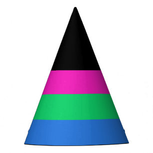Polysexual Pride Flag Party Hat