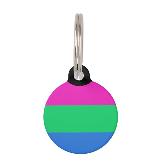 Polysexual Pride Flag Pet Tag (Front)