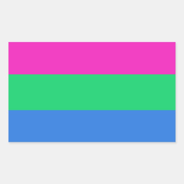 Polysexual Pride Flag Rectangular Sticker (Front)