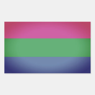 Polysexual Pride Flag Rectangular Sticker