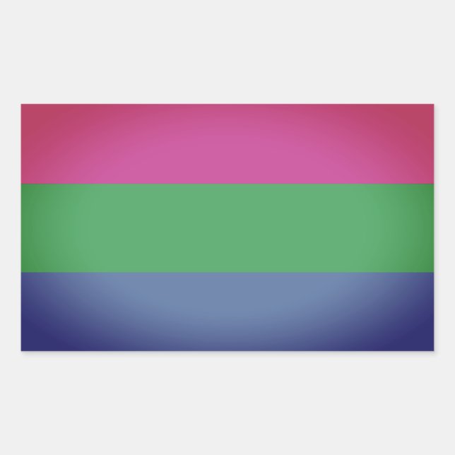 Polysexual Pride Flag Rectangular Sticker (Front)