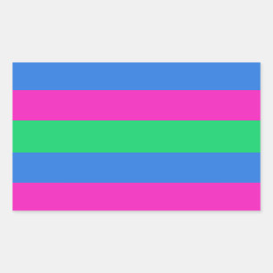 Polysexual Pride Flag Rectangular Sticker