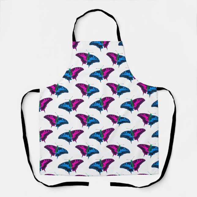 Polysexual Pride Flag Swallowtail Butterfly Apron (Front)