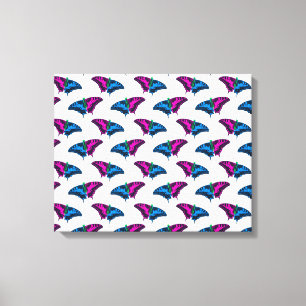 Polysexual Pride Flag Swallowtail Butterfly Canvas Print