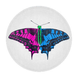 Polysexual Pride Flag Swallowtail Butterfly Cutting Board