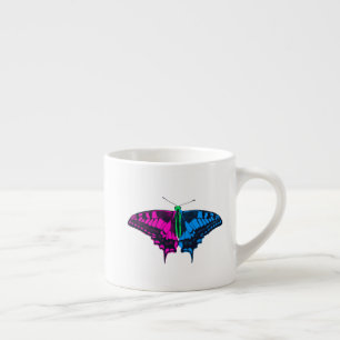 Polysexual Pride Flag Swallowtail Butterfly Espresso Cup
