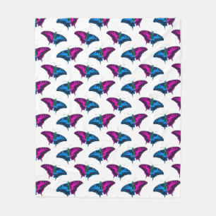 Polysexual Pride Flag Swallowtail Butterfly Fleece Blanket