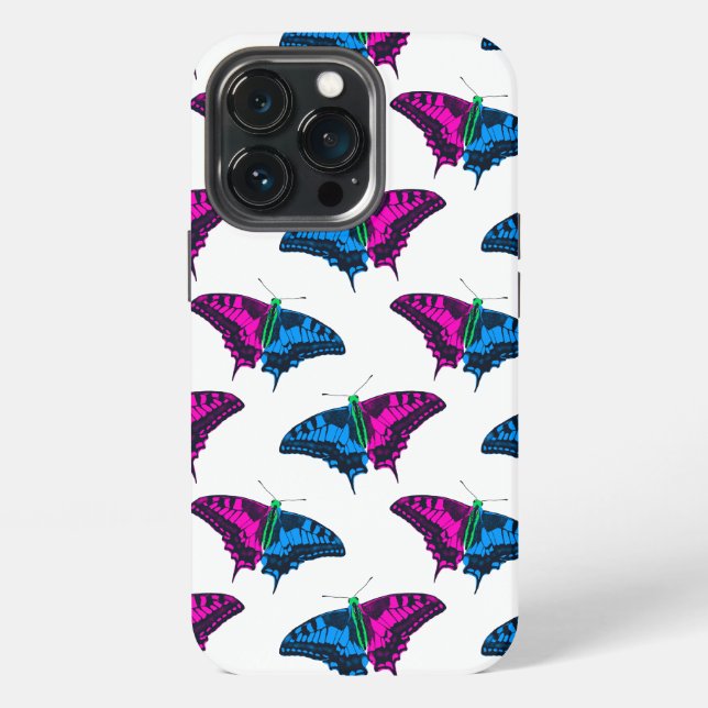 Polysexual Pride Flag Swallowtail Butterfly iPhone Case (Back)