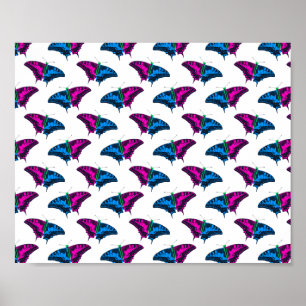 Polysexual Pride Flag Swallowtail Butterfly Poster