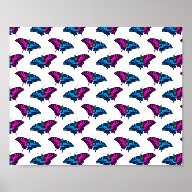 Polysexual Pride Flag Swallowtail Butterfly Poster (Front)