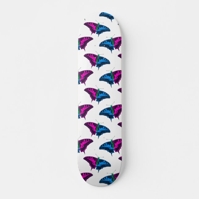 Polysexual Pride Flag Swallowtail Butterfly Skateboard (Front)