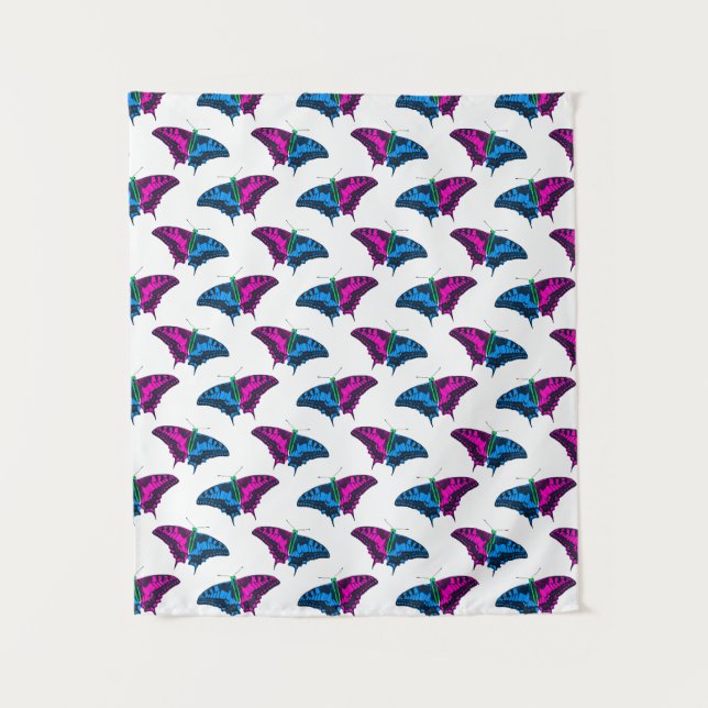 Polysexual Pride Flag Swallowtail Butterfly Tapestry (Front)