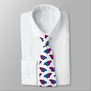 Polysexual Pride Flag Swallowtail Butterfly Tie