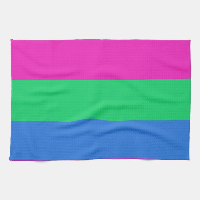 Polysexual Pride Flag Tea Towel (Horizontal)