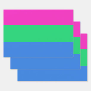 Polysexual Pride Flag Wrapping Paper Sheet