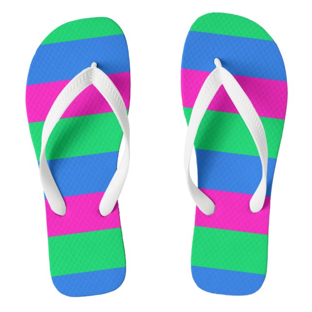 Polysexual Pride Flip Flops (Footbed)