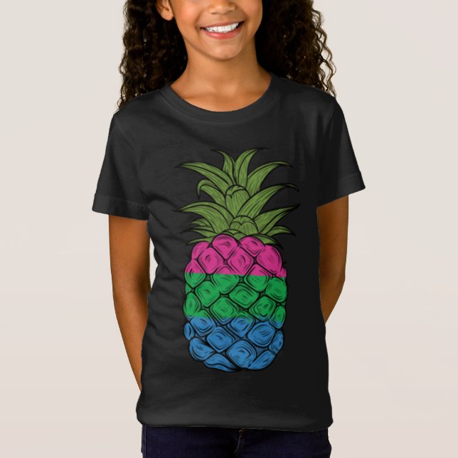 Polysexual Pride Pineapple Poly Pride Pineapple Fr T-Shirt (Front)