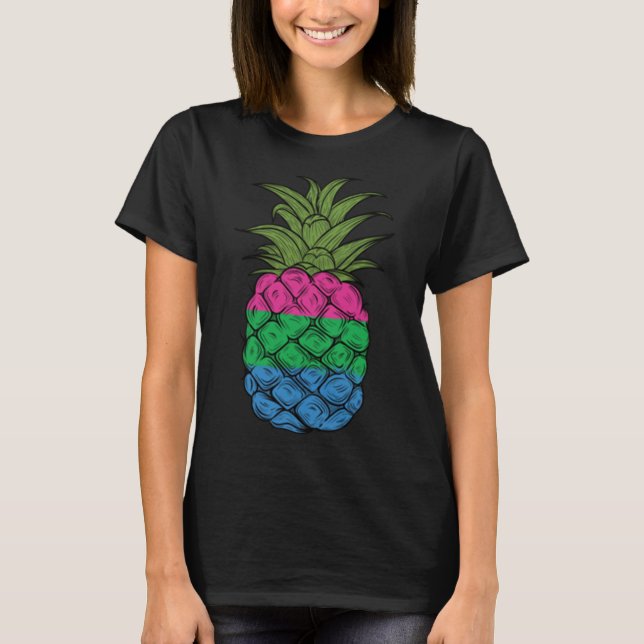 Polysexual Pride Pineapple Poly Pride Pineapple Fr T-Shirt (Front)