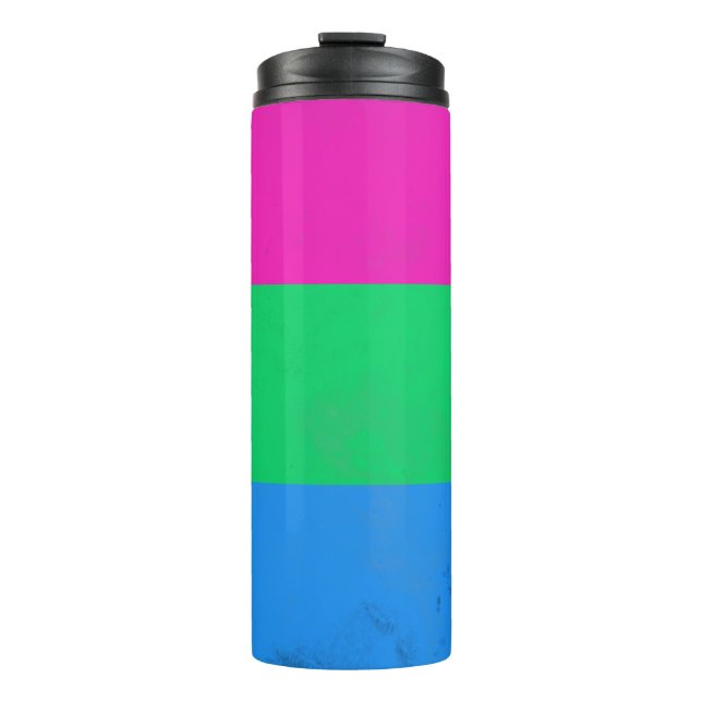 Polysexuality flag thermal tumbler (Front)
