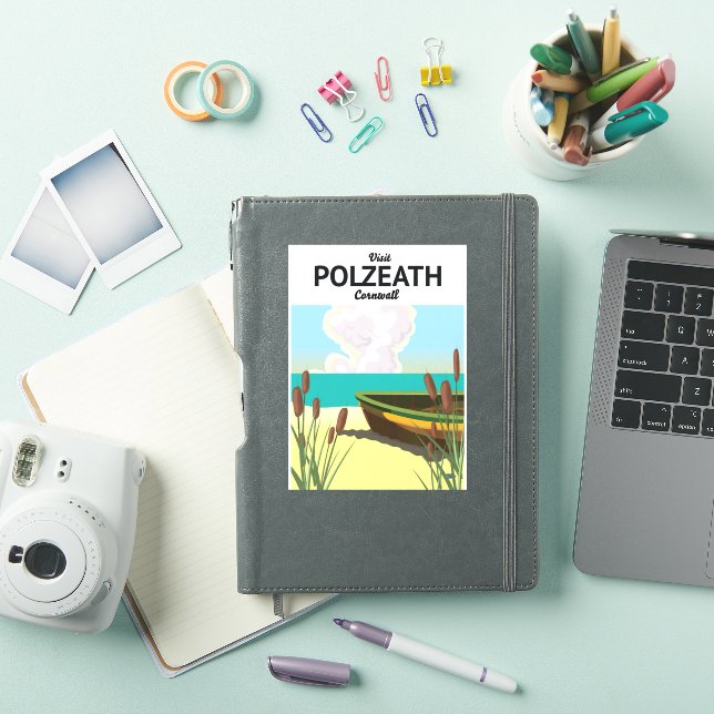 Polzeath, Cornwall Seaside travel poster  (iPad Cover)
