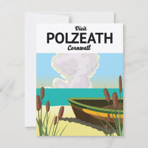 Polzeath, Cornwall Seaside travel poster 