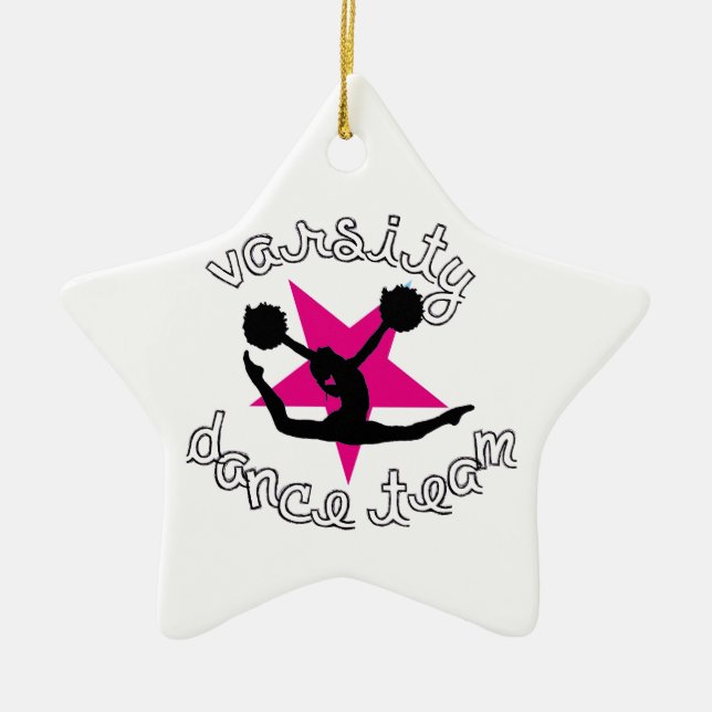 Pom Dance team Ceramic Tree Decoration (Front)